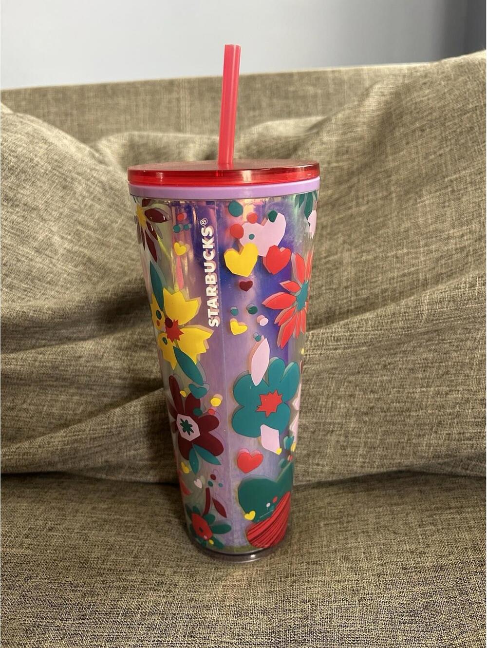 Starbucks 2023 Valentine's Day Love Confetti 24 Oz Venti Cold Cup Tumbler
